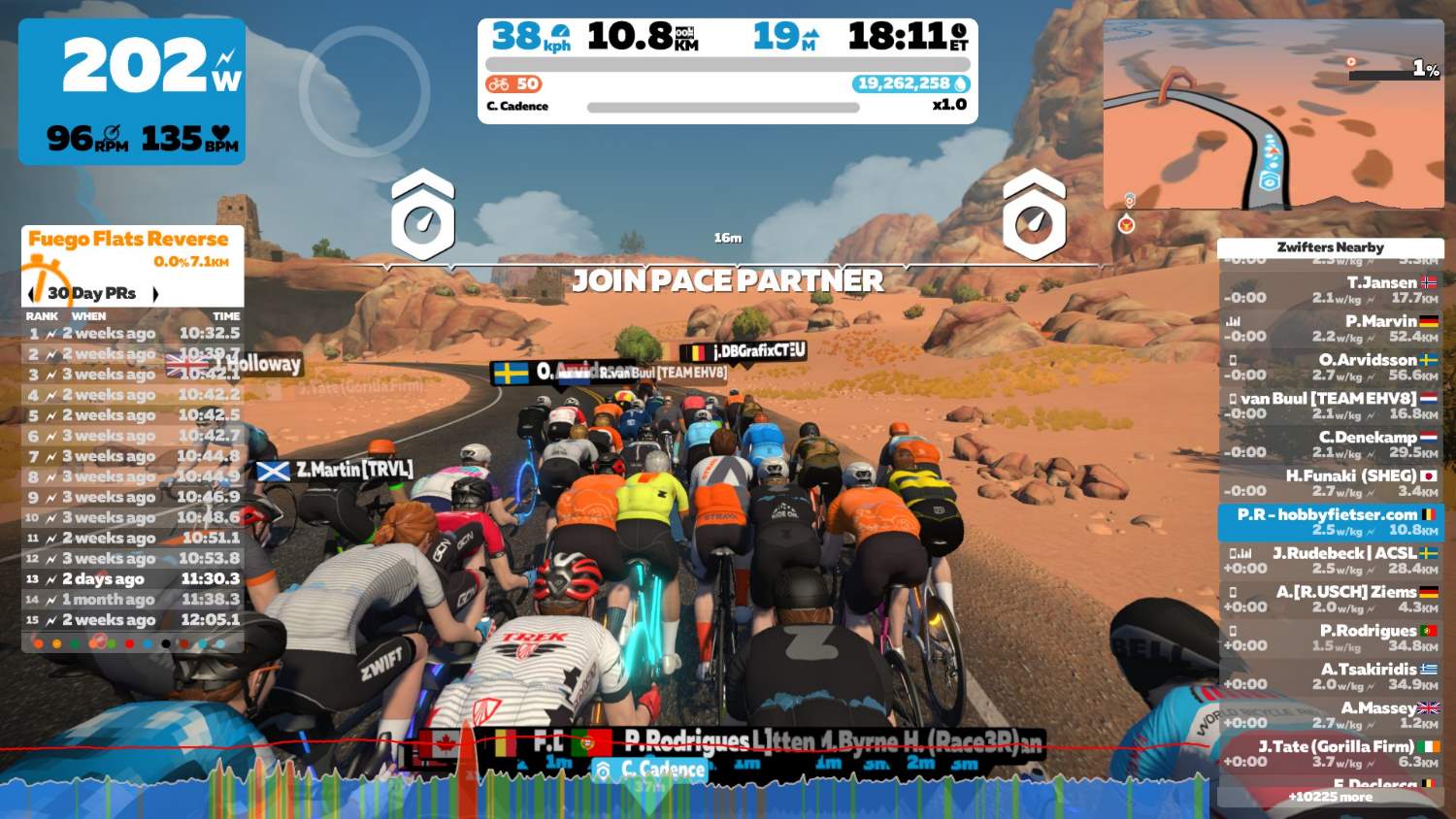 Pace Partners in Zwift